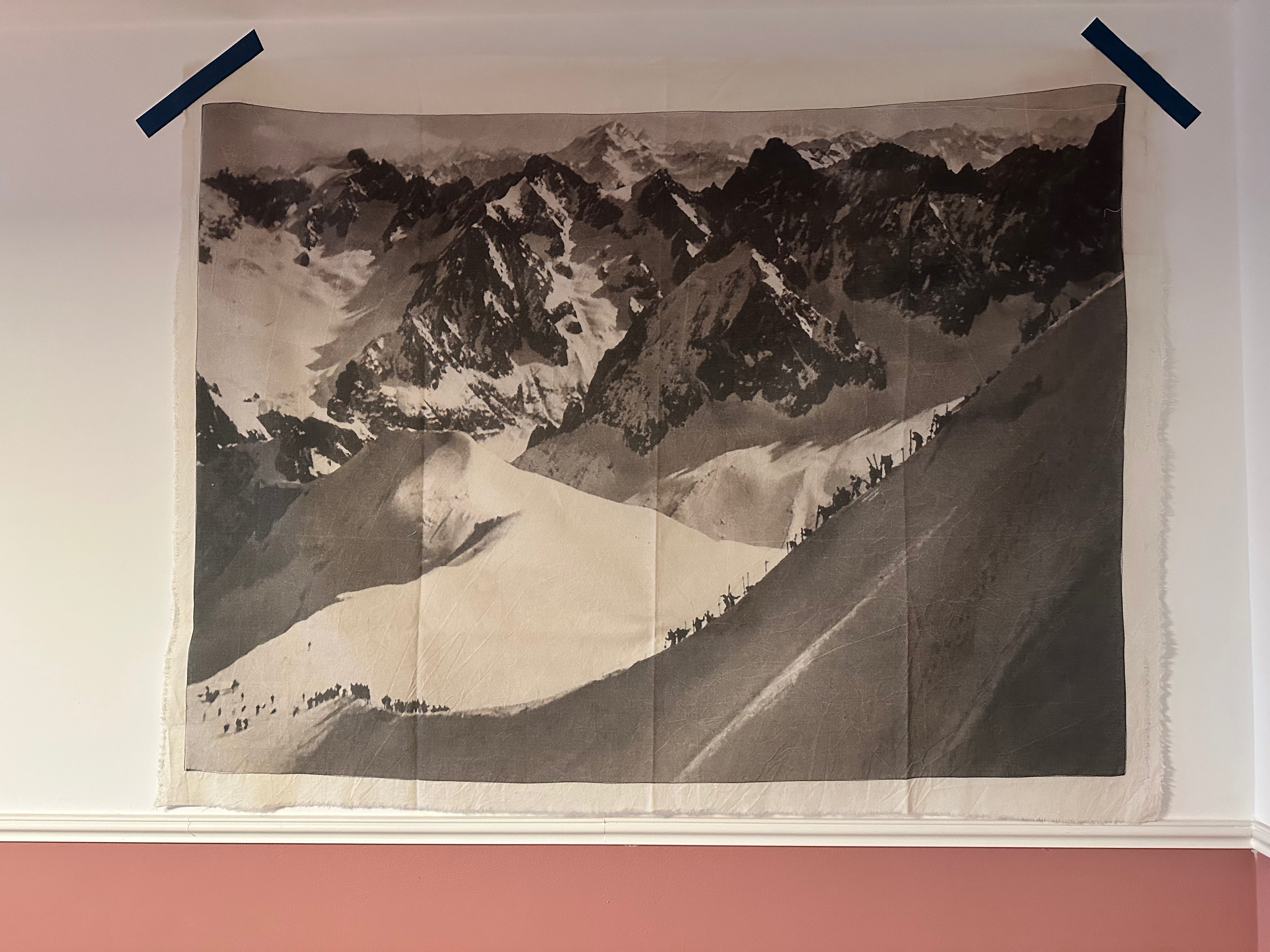 Mountains with snow 1960s // Art Print